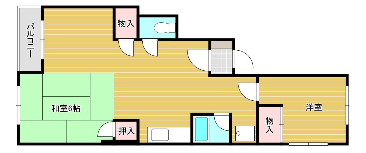 シャルム南小倉(3DK/3階)の間取り写真