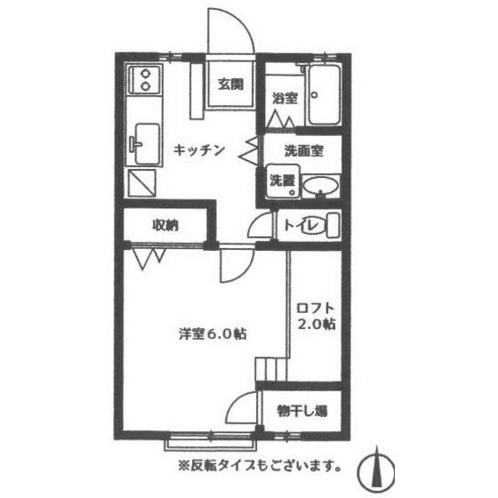 サンローラン茶屋町(1K/1階)の間取り写真