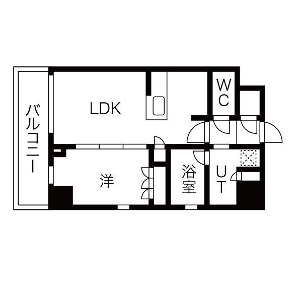 シーズンフラッツ高田馬場リバーサイドノース(1LDK/2階)の間取り写真