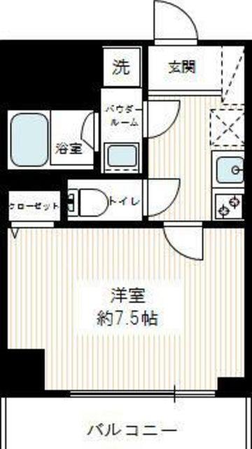 HY′S STAGE BRILLANT(1K/6階)の間取り写真