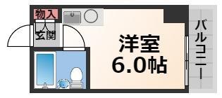 エムロード中川(ワンルーム/5階)の間取り写真