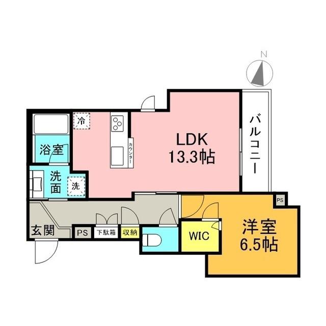 ラ リノ(1LDK/1階)の間取り写真
