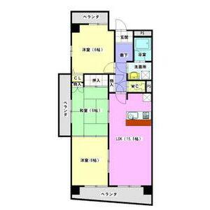 ヒルズ丸和(3LDK/8階)の間取り写真