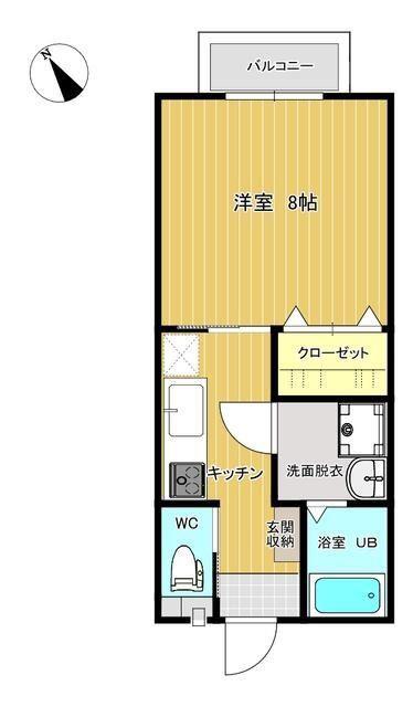 アールアイ黒松(1K/2階)の間取り写真