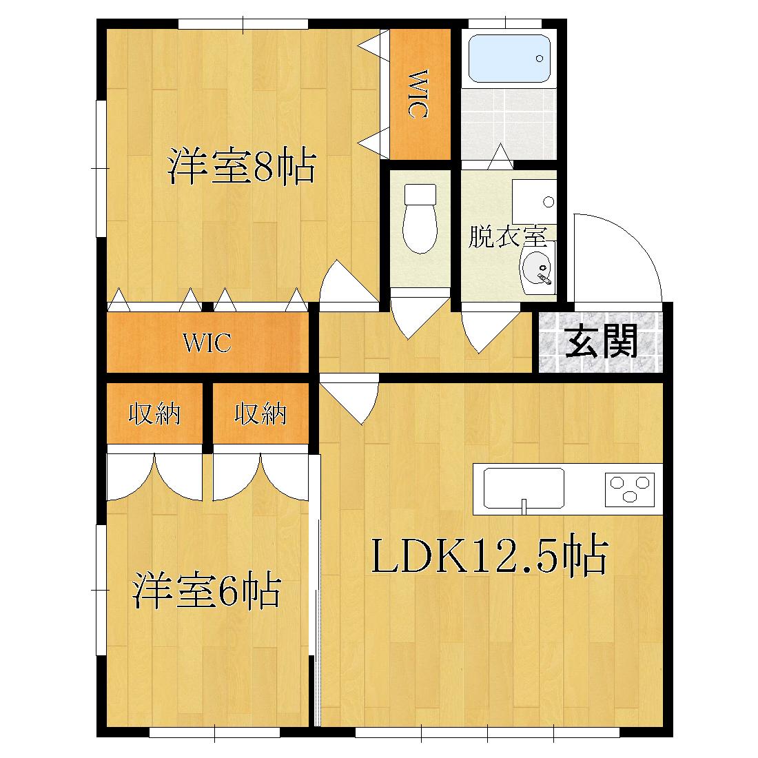 フルマークス(2LDK/2階)の間取り写真