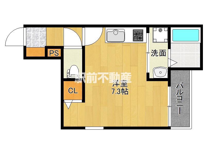 SPERANZA二日市(ワンルーム/1階)の間取り写真