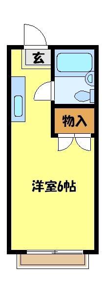 小池ハイツ(ワンルーム/1階)の間取り写真