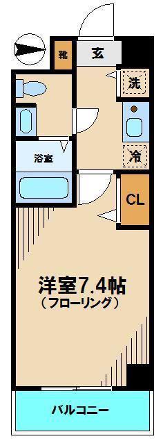 フォルマーレ新中野(1K/2階)の間取り写真