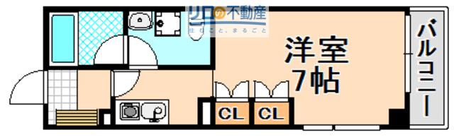 サカトI(1K/5階)の間取り写真