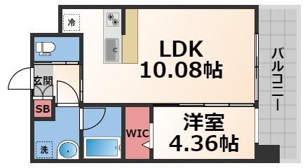 プレジオ荒本新町(1LDK/5階)の間取り写真