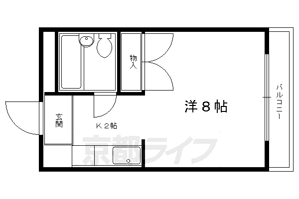 マンションシャローム(1K/1階)の間取り写真