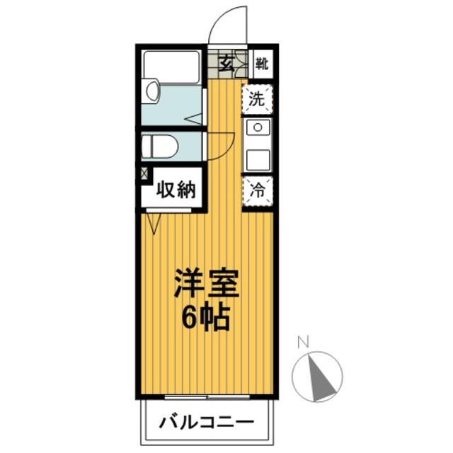 プラテーク日吉(1K/1階)の間取り写真