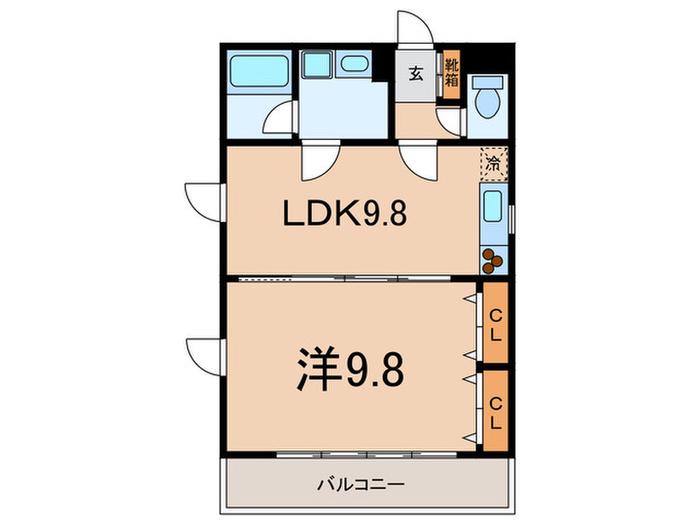 シェールグラン上池台(1LDK/3階)の間取り写真