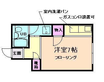 庄司コーポ(ワンルーム/1階)の間取り写真
