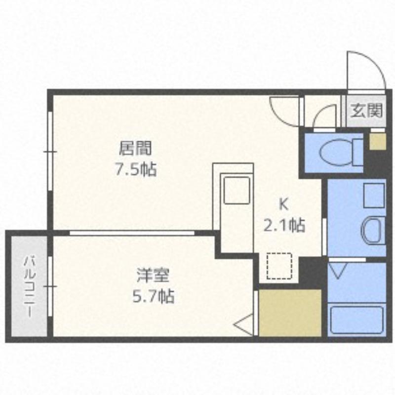 SWIRU(1LDK/1階)の間取り写真