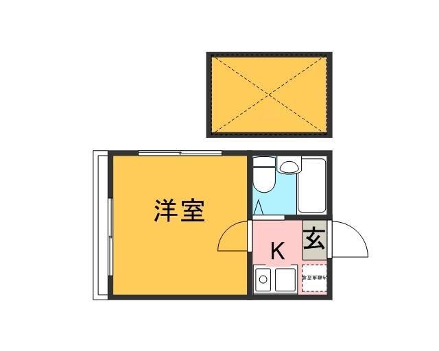 シャンテ青戸II(1K/3階)の間取り写真