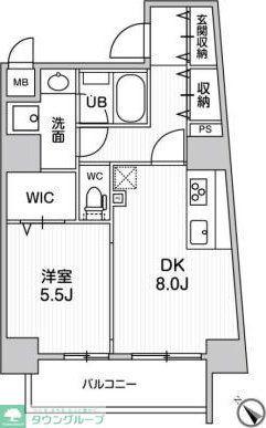 ROOTS HIGASHI NAGASAKI(1LDK/8階)の間取り写真