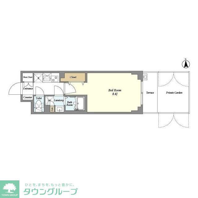 ルネサンスコート上北沢GRAND(1K/1階)の間取り写真