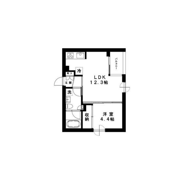 CAVE DE CARRE(1LDK/2階)の間取り写真