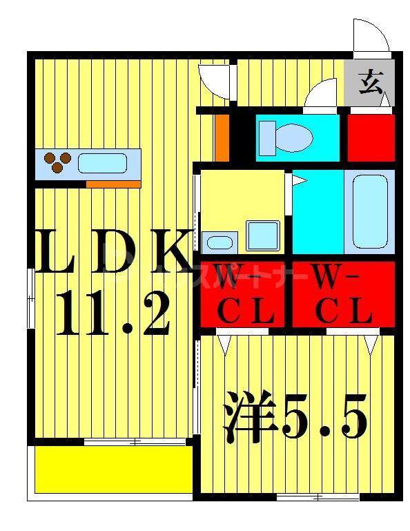 クレール メゾン(1LDK/1階)の間取り写真