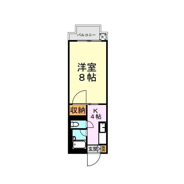 グロリア東海ハイツ(1K/2階)の間取り写真