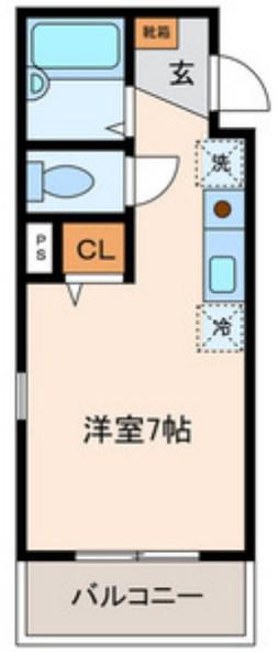 OLINPIAハイツ・業平(ワンルーム/3階)の間取り写真