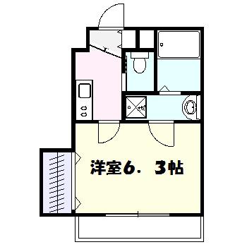 ヴィラージュ溝の口(1K/1階)の間取り写真