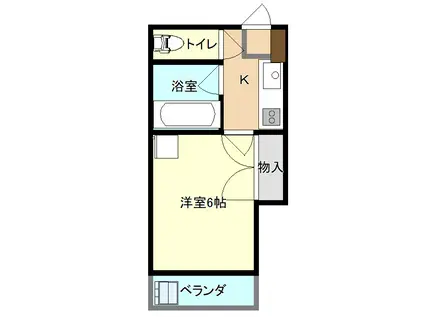 桂ハイツ(1K/2階)の間取り写真