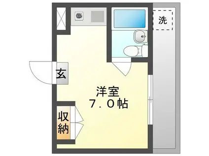 メゾン門田屋敷(ワンルーム/7階)の間取り写真