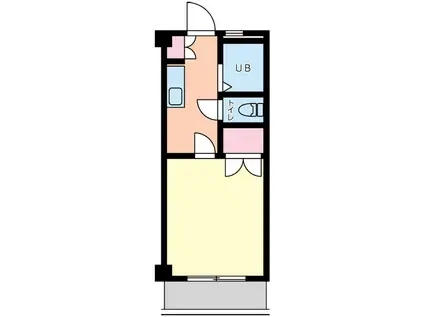 ラ・ギャルソニエール(1K/2階)の間取り写真