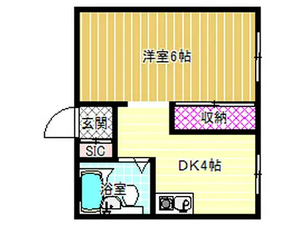 コーポ松井(1DK/2階)の間取り写真