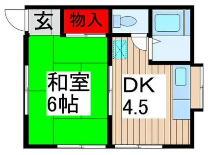 コーポ平成(1DK/2階)の間取り写真