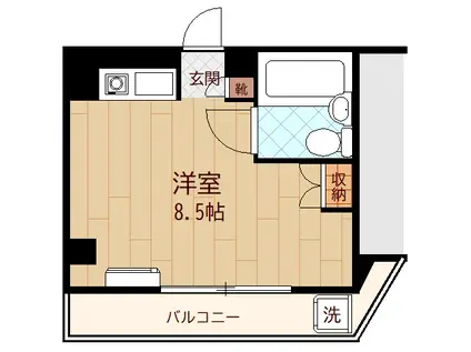 レナジアホーム別所(ワンルーム/3階)の間取り写真