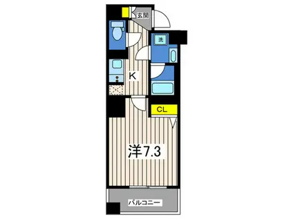 MAXIV横浜阪東橋(1K/9階)の間取り写真