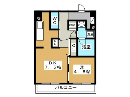 ART RESIDENSE IN KASHIWANOHA(1LDK/2階)の間取り写真