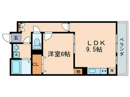 セジュールユタカ(1LDK/3階)の間取り写真