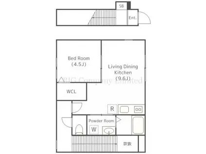 アトリオ田園調布(1LDK/2階)の間取り写真