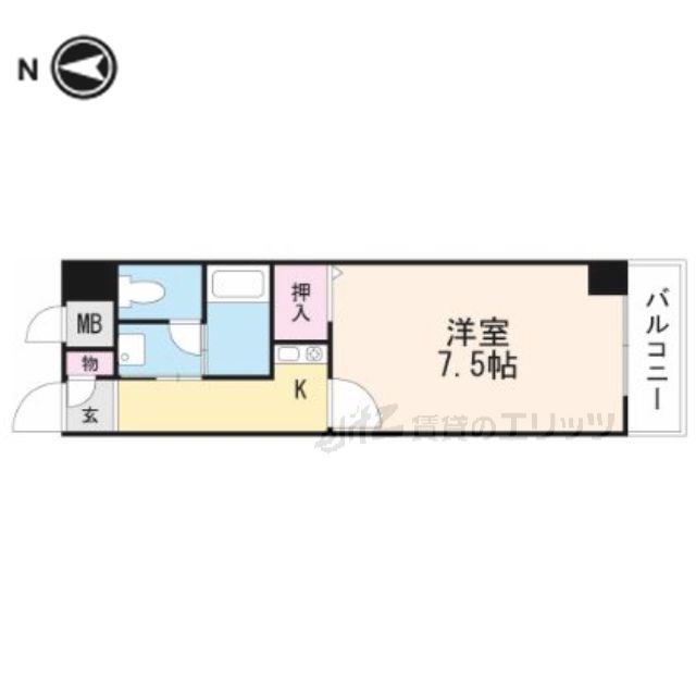 ETOILE 5(1K/2階)の間取り写真
