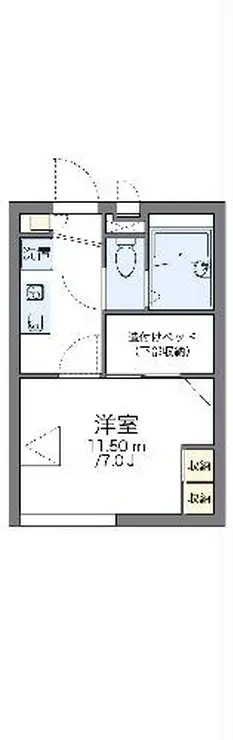 レオパレスシャルム 1階階 間取り