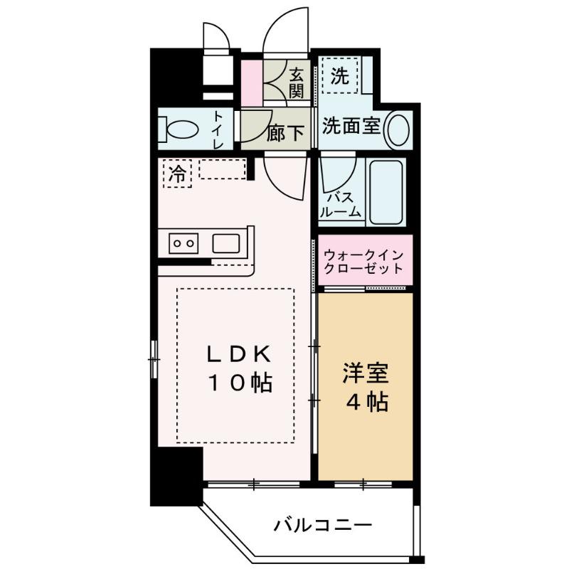 エステムコート新梅田(1LDK/8階)の間取り写真