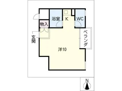 コートハウス(ワンルーム/4階)の間取り写真