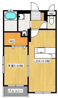 S‐COURT(1LDK/3階)の間取り写真