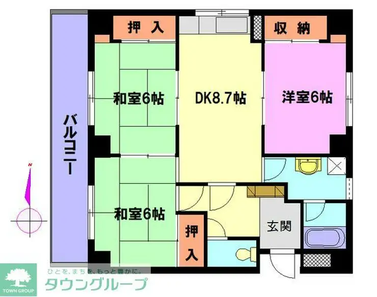 エスポワール川口 1階階 間取り