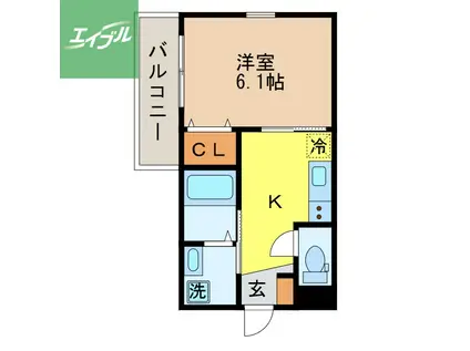 セントポリア泉(1K/4階)の間取り写真