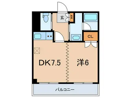 DIMANCHE(1DK/2階)の間取り写真
