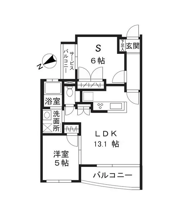 琳和ロイヤルコート 1階階 間取り