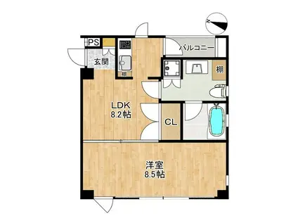 REGULUS KONAN YAMATE(1LDK/4階)の間取り写真