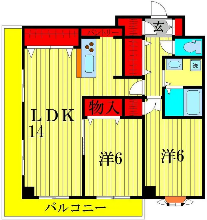 サムソンコート 4階階 間取り