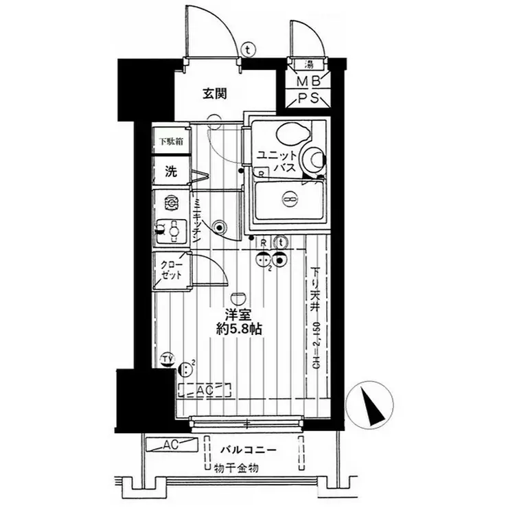 ダイアパレス生麦第4 11階階 間取り