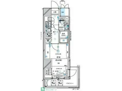 CREST TAPP川崎ウエスト(1K/2階)の間取り写真